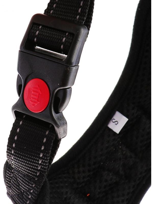 Шлейка мягкая светоотражающая, размер XL, расширенная (ОШ 54-69 см, ОГ 64-86 см), черная