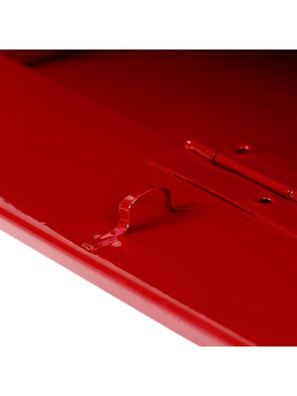 Ящик почтовый с щеколдой, горизонтальный «Письмо», красный