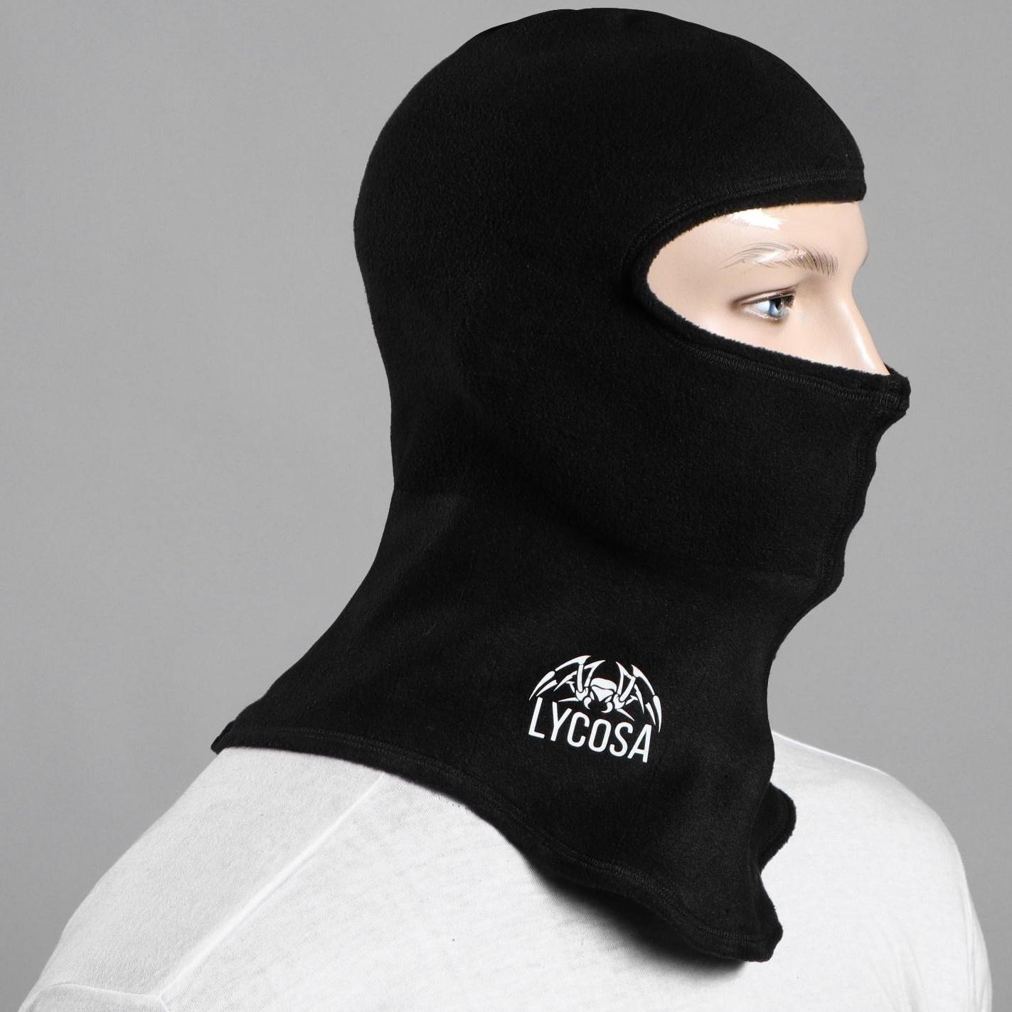 Подшлемник утепленный LYCOSA MEGA FLEECE BLACK, от -10 до -30 С, размер S-M