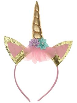 Карнавальный ободок «Единорог», цвет золотой