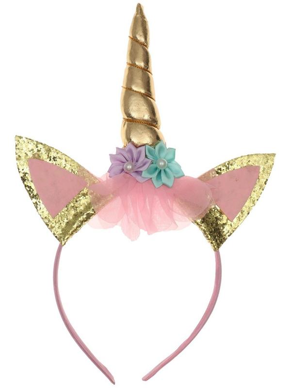 Карнавальный ободок «Единорог», цвет золотой