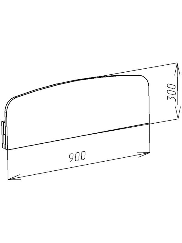 Бортик для кровати съемный Твист-1, 900х50х300, Дуб молочный