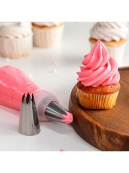 Насадка кондитерская «Открытая звезда», d=3 см, выход 1 см, нержавеющая сталь