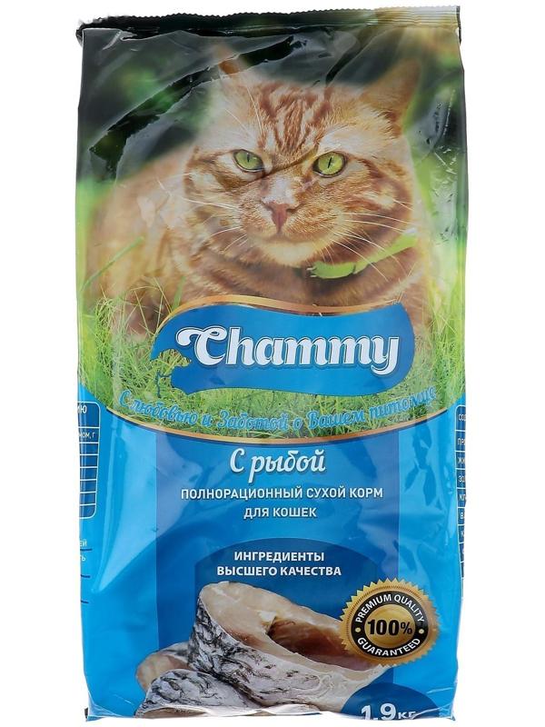 Сухой корм Chammy для кошек, рыба, 1,9 кг
