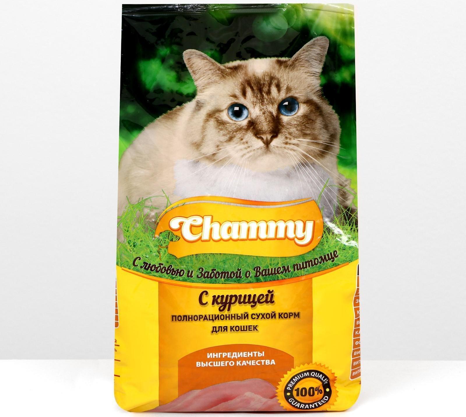 Сухой корм Chammy для кошек, курица 1,9 кг