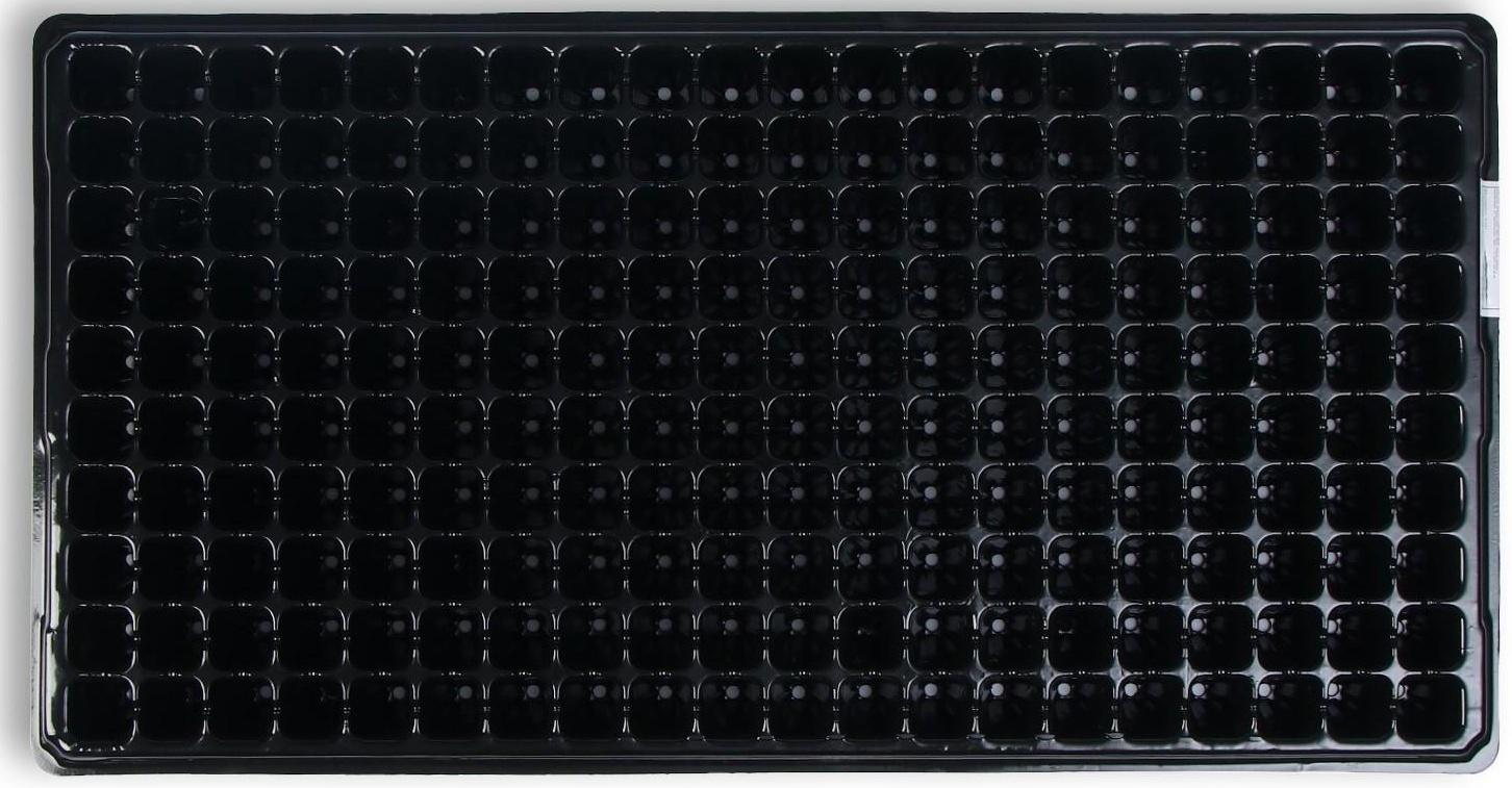 Кассета для рассады, 200 ячеек по 7 мл, чёрная, Greengo