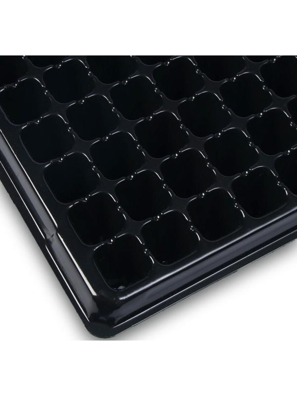 Кассета для рассады, 200 ячеек по 7 мл, чёрная, Greengo