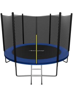 Батут 10 ft, d=305 см, с внешней защитной сеткой и лестницей, цвет синий