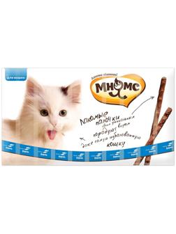 Лакомые палочки Мнямс для кошек, с лососем и форелью, 13,5 см, 10 х 5 г