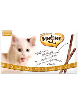Лакомые палочки Мнямс для кошек, с цыпленком и уткой, 13,5 см, 10 х 5 г