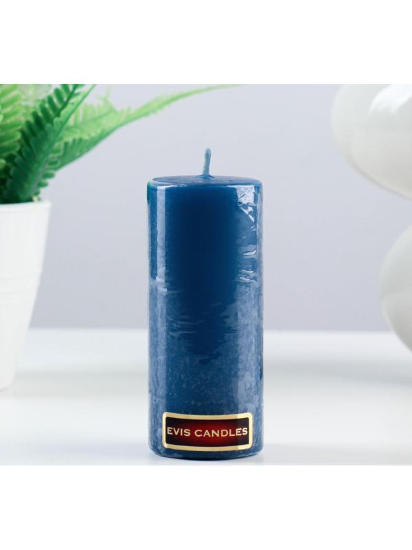 Свеча - цилиндр, 4×12, 15 ч, лазурь