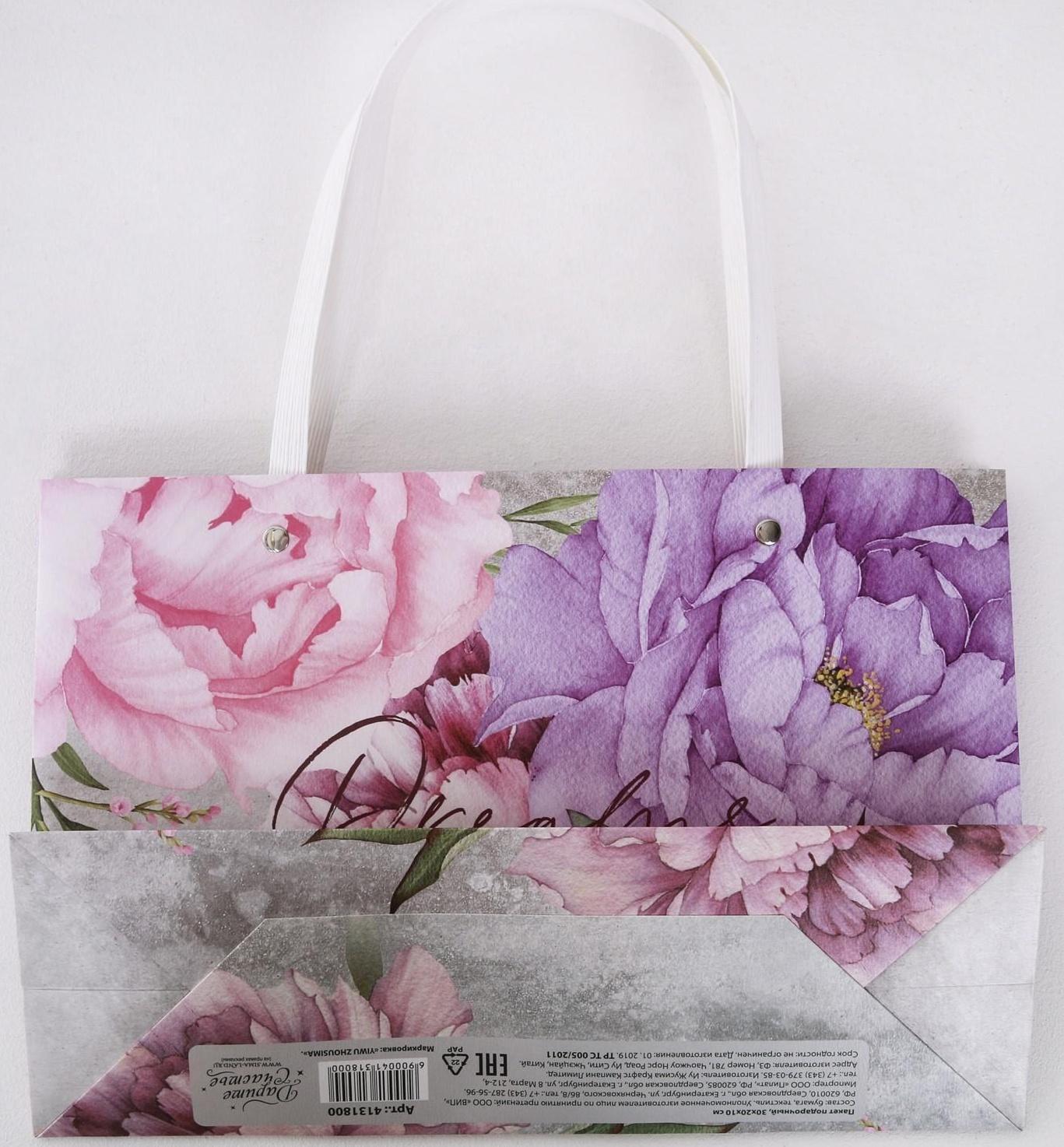 Пакет подарочный «Dreams», 30 × 20 × 10 см