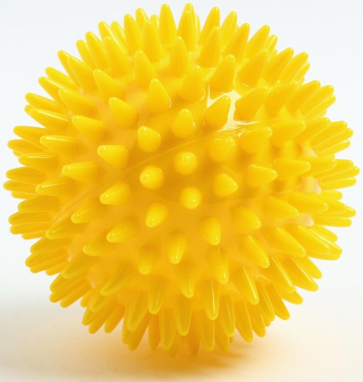 Мяч массажный d = 8 см., цвет желтый