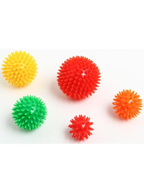 Мяч массажный d = 8 см., цвет желтый