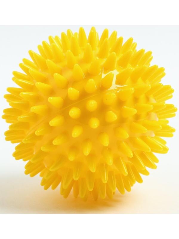 Мяч массажный d = 8 см., цвет желтый