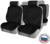 Накидки на сиденья, перед+зад, велюр, черный, набор 5 шт