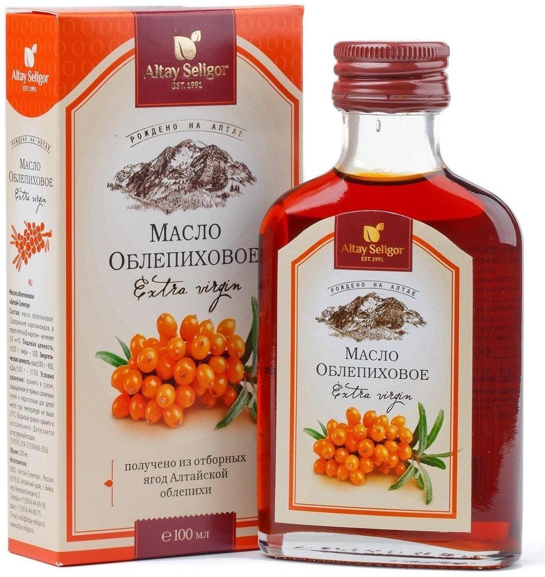 Масло облепиховое Altay Seligor (50 мг/% каротиноидов), 100 мл.