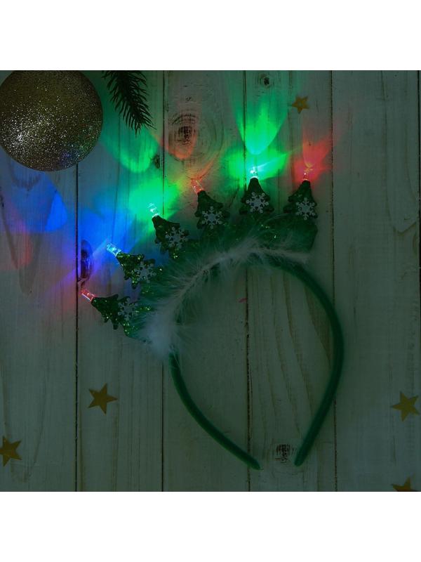 Карнавальный ободок «Ёлочки», световой