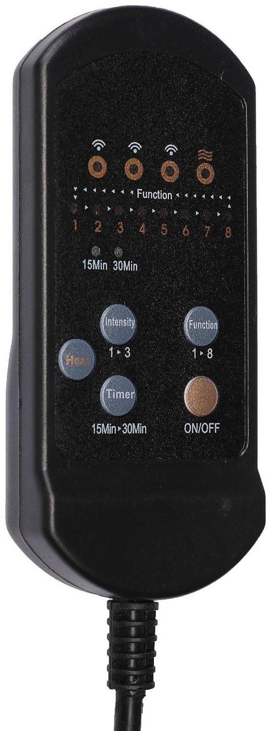 Массажная накидка для спины Luazon LEM-22, таймер 15/30 мин, 8 видов массажа, 220/12В