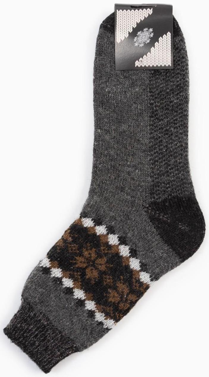 Носки мужские шерстяные «Орнамент», цвет лён, размер 27