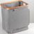 Корзина универсальная с крышкой «Минимал», 45×35×49,5 см, цвет серый