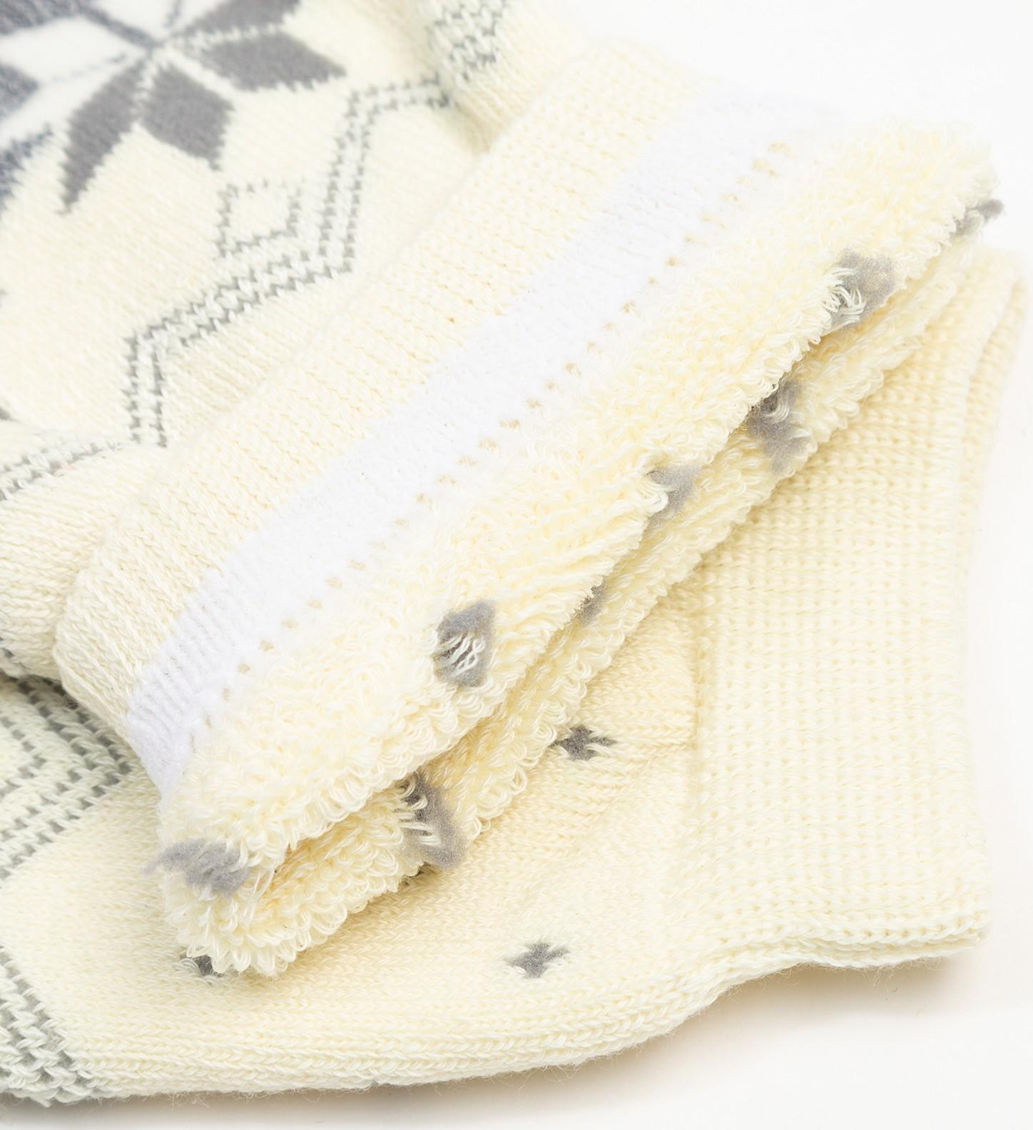 Носки женские махровые, цвет персиковый/серый, размер 23-25