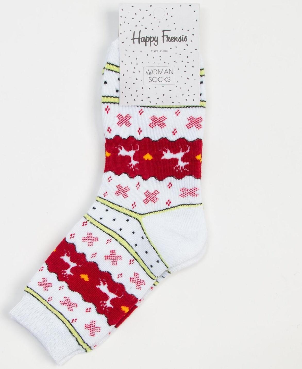 Носки женские махровые «Норвегия», цвет белый, размер 23-25