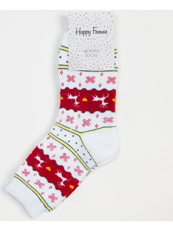 Носки женские махровые «Норвегия», цвет белый, размер 23-25