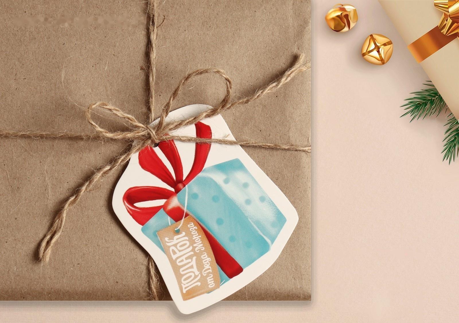 Шильдик на подарок Новый год «Новогодний подарок», 6,5 ×6,3  см