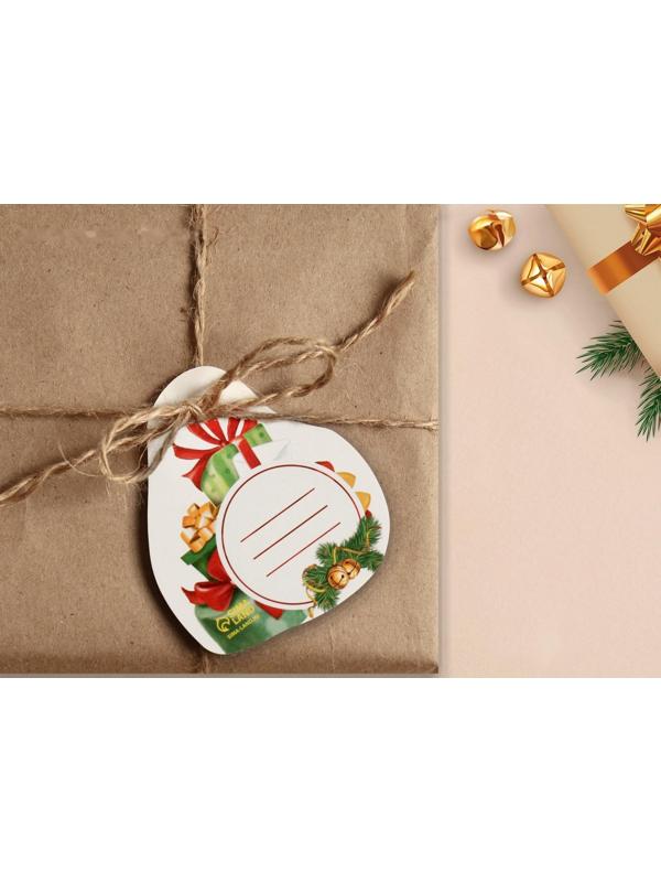 Шильдик на подарок Новый год «Новогодние сюрпризы», 6,5 ×7,3  см