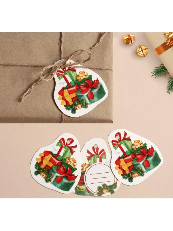 Шильдик на подарок Новый год «Новогодние сюрпризы», 6,5 ×7,3  см