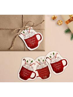 Шильдик на подарок Новый год «Теплого нового года», 6,5 ×7,5  см