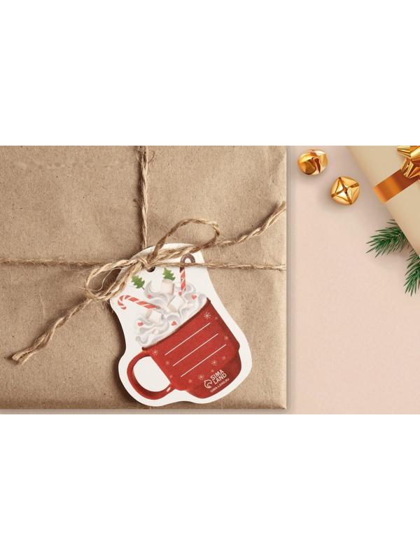 Шильдик на подарок Новый год «Теплого нового года», 6,5 ×7,5  см