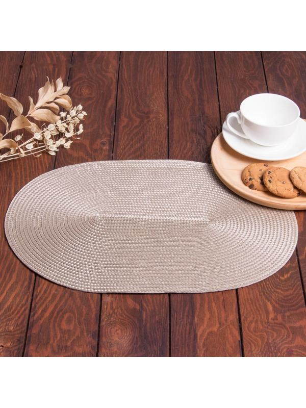 Салфетка сервировочная Доляна «Овал», 45×30 см, цвет молочный