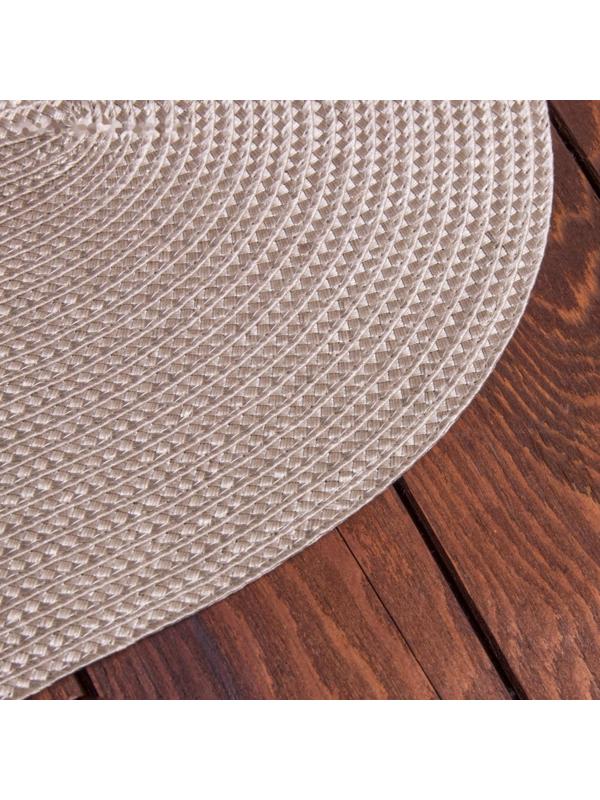 Салфетка сервировочная Доляна «Овал», 45×30 см, цвет молочный