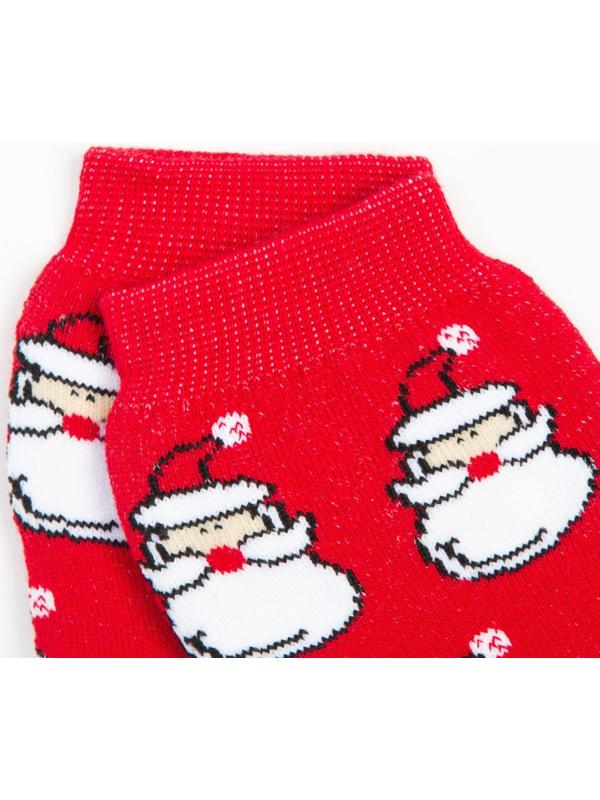 Носки женские махровые, цвет красный, размер 25