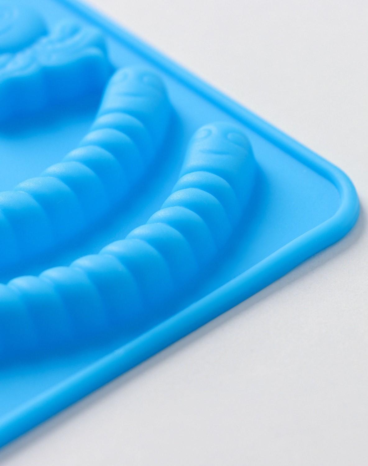 Форма для мармелада Доляна «Морские сладости», 22,3×17,2 см, 32 ячейки, цвет голубой