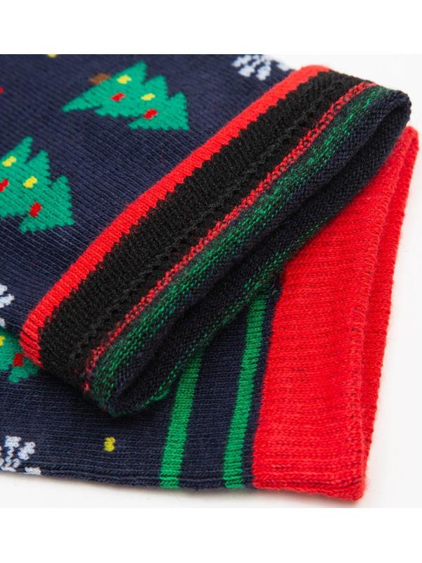 Носки женские «Дед мороз», цвет синий, размер 23-25