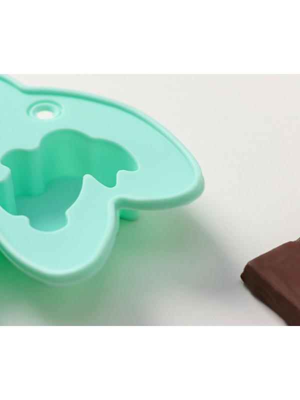 Форма силиконовая для льда и кондитерских украшений Доляна «Заяц», 15×11,5 см, 6 ячеек, цвет МИКС