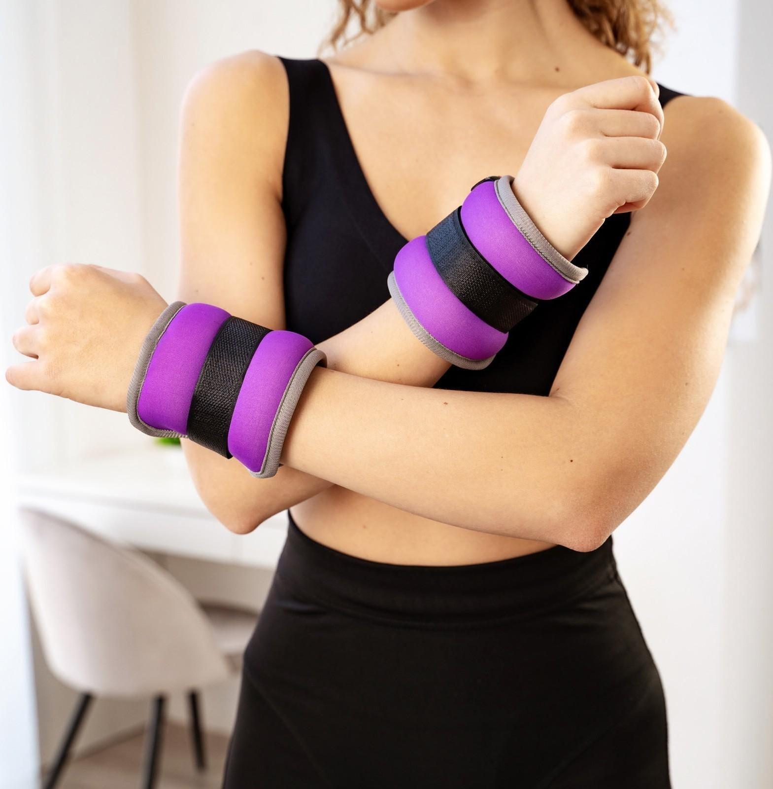 Утяжелитель неопреновый 2 шт. х 0,5 кг, цвет фиолетовый