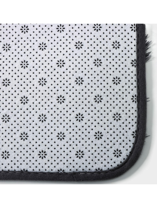 Набор ковриков для ванной и туалета Доляна «Пушистик», 2 шт: 40×50, 50×80 см, цвет серый