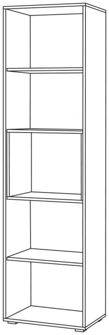 Шкаф-пенал Бэль 10.04, 550х366х2000, Дуб крафт золотой/Белый премиум