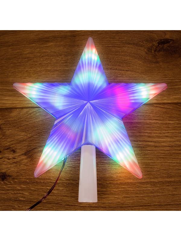 Фигура светодиодная Звезда на елку 22 см, 31 LED, RGB 501-001