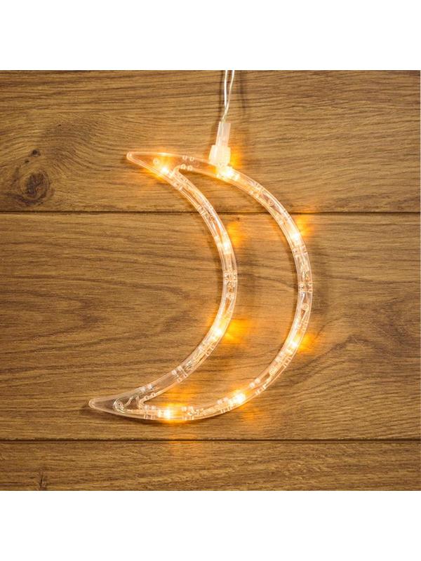 Фигура светодиодная Месяц на присоске ТЕПЛЫЙ БЕЛЫЙ 501-014