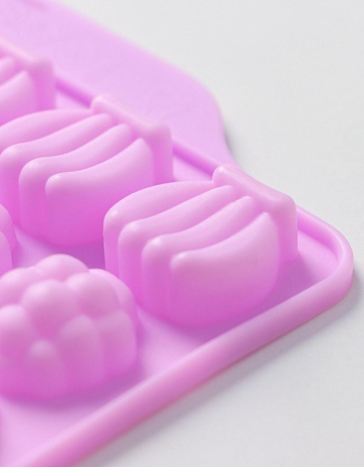 Форма для мармелада Доляна «Фруктовый бум», 18×16 см, 42 ячейки (2,2×2,2 см), цвет розовый