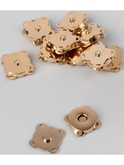 Кнопки магнитные пришивные, d = 18 мм, 10 шт, цвет золотой