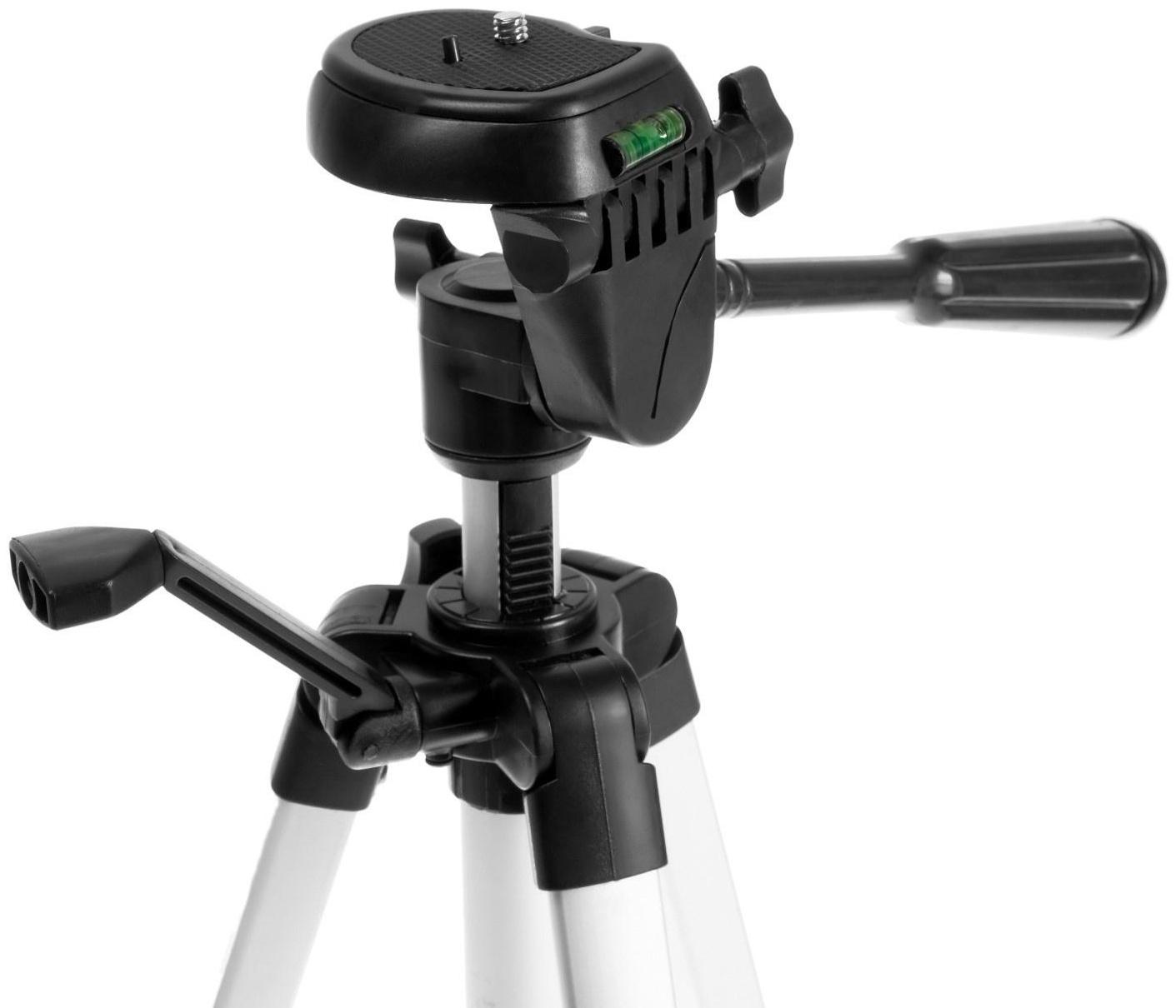 Штатив LuazON напольный, регулирование высоты 52-145 см, черно-серый