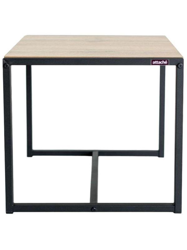 Стол журнальный TI_Attache Онега-3 490x490x455 мет черр/ЛДСП дуб вотан