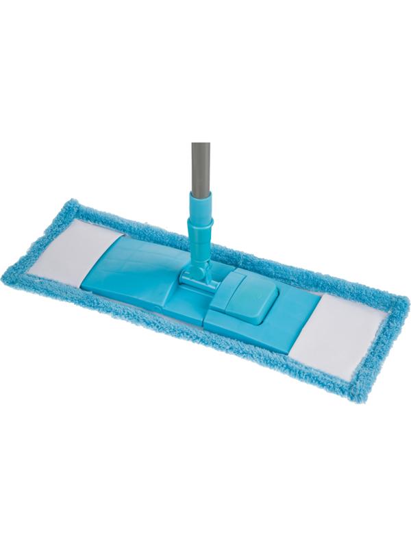 Швабра флаундер 40х10см с насадкой из микрофибры 67-120см HD1027C