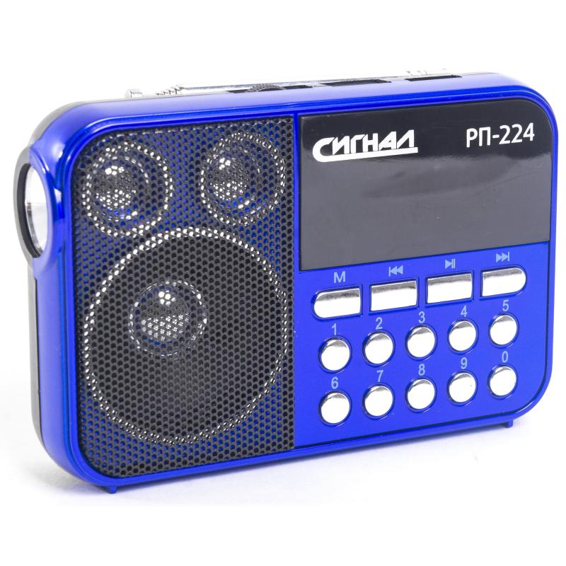 Радиоприемник Сигнал РП-224, FM 88-108МГц, бат. 3xАА, акб 400mA/h